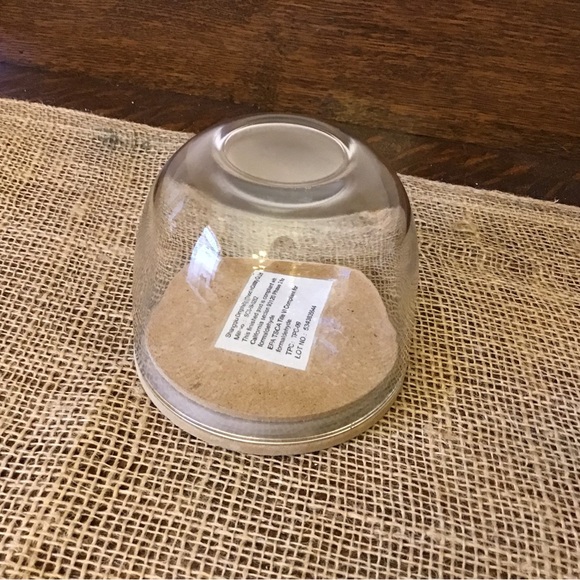 Glass container with wooden lid.  Navy shell design. - Picture 3 of 5